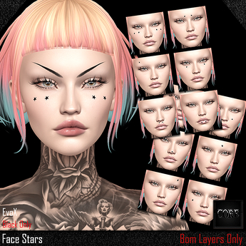 Second Life Marketplace - ::: Core ::: Face Stars (EvoX)